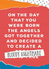 funny nightmare Birthday Card 9885 created by Jon Hall Design