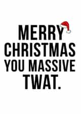 Insulting Christmas card created by Offhand Cards