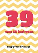 40 Female Birthday Card 3835 created by Wink Design - Michelle Roberts