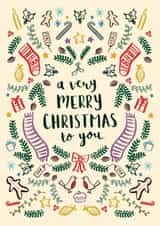 Cute Christmas Card for Loved Ones - Hygge themed - Favourite Festive Things created by Oops a doodle