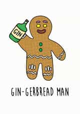 Gin-gerbread man card created by Peabody Studio