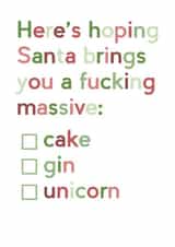 Santa Festive Christmas Card 7776 created by JosieOnTheRun