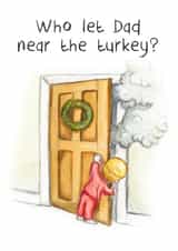 dad turkey Christmas Card 33828 created by Gibble Pot