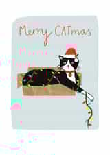 black cat Christmas Card 2240 created by Just like Sophie
