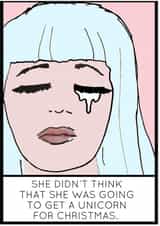 Unicorn Pop Christmas Card 33983 created by Kelly Connor Designs