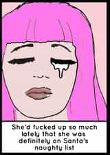 Naughty Rude Christmas Card 33985 created by Kelly Connor Designs