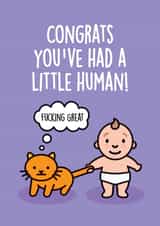 You've had a little human new born card created by Thirty Mussels