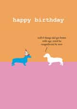 dog dachshund Birthday Card 5375 created by Frankie Whistle