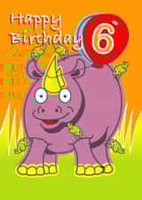 Happy six Birthday Card 12108 created by Michael Walsh