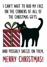 funny black Christmas Card 9789 created by Miümi Cat