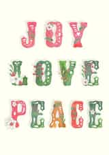 joy peace Christmas Card 12014 created by Michelle Grace
