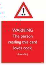 warning sign Birthday Card 12129 created by Brainbox Candy