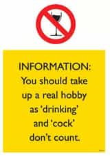 information sign Birthday Card 12130 created by Brainbox Candy