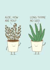 Hello! Plants greeting card created by Milkyprint