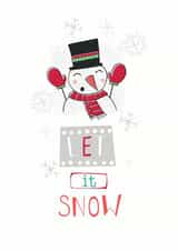 snowman Male Christmas Card 34287 created by Gill Eggleston
