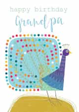 grandpa card - grandpa - peacock - pretty and sentimental created by Kali Stileman