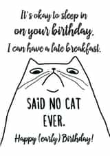 funny early Birthday Card 9791 created by Miümi Cat