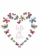Pretty Butterfly Heart Anniversary Card / Valentines Day Card - Lots Of Love created by Kali Stileman