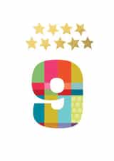 9th birthday card - 9th anniversary - birthday – anniversary created by Kali Stileman