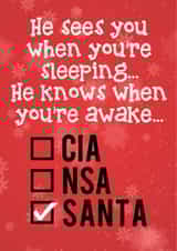 cia nsa Christmas Card 23840 created by Pottsy Prints