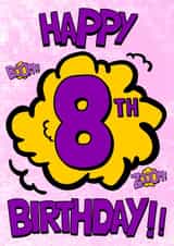 Female 8 Birthday Card 9942 created by Alex Dato