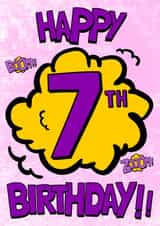 Female 7 Birthday Card 9943 created by Alex Dato