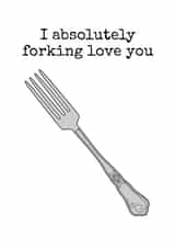 I absolutely forking love you card created by Doodle Dot Design Co