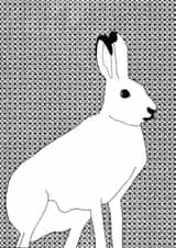 hare wildlife Card 35130 created by Kate Priestman Art