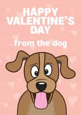 dog pet Valentines Day Card 7490 created by HC Illustrations