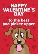 dog pet Valentines Day Card 7491 created by HC Illustrations