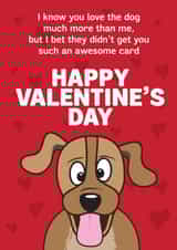 dog pet Valentines Day Card 29628 created by HC Illustrations