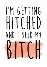 Hitched card - wedding created by LOVE PAPER RAINBOW