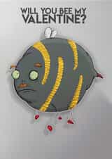 valentine bee Card 35165 created by DengalsDoodles