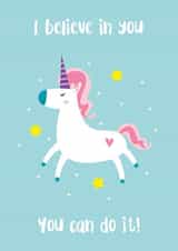 Inspirational Unicorn Card – Believe in Yourself Encouragement Card created by Ink & Ocean