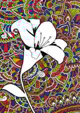 lily colourful Card 35154 created by Rebecca Sørensen