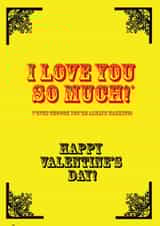 rude wanking Valentines Day Card 35366 created by yourmum cards