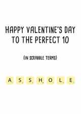 Funny Scrabble Valentine's Day Card – Playful and Cheeky Gift for Him or Her created by Pack a Punch Designs