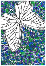 colourful butterfly Card 35159 created by Rebecca Sørensen