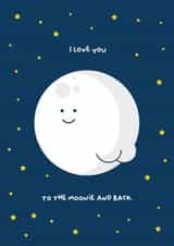 I love you to the moonie and back created by PaperJam Print Co.