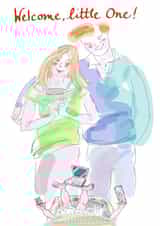 Male Female New Baby Card 35426 created by Granny Ros