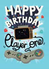 Gamer player Birthday Card 1270 created by Benjamin Anthonisz