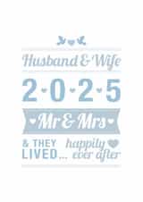 Elegant wedding card - 2025 - Husband & Wife - Mr & Mrs created by Cookie Design