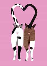 Cat heart tails created by LIKKS Greeting Cards