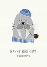 walrus animal Birthday Card 5887 created by Leanne Parkinson