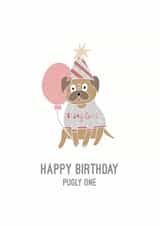 pug dog Birthday Card 5888 created by Leanne Parkinson