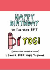 Happy Birthday Yogi Yoga Birthday Card created by Angela Chick