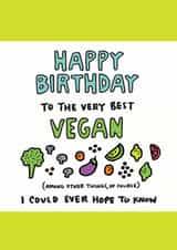 Happy Birthday Vegan Birthday Card created by Angela Chick