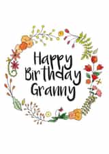 Pretty Birthday Card - Granny - Happy Birthday Granny created by Ivorymint cards