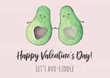 avocado love Valentines Day Card 28707 created by Nicole Julia