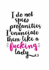 profanities enenciate Love & Friendship Card 9373 created by Kyleigh Orlebar